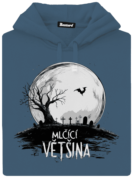 Mlčící většina dámská mikina klokanka Denim