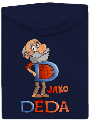 D jako děda pánská mikina na zip Navy