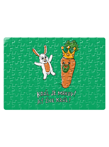 Král je mrkev, ať žije král puzzle White