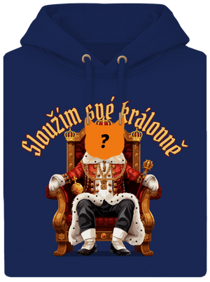 Sloužím svému králi unisex mikina premium Navy