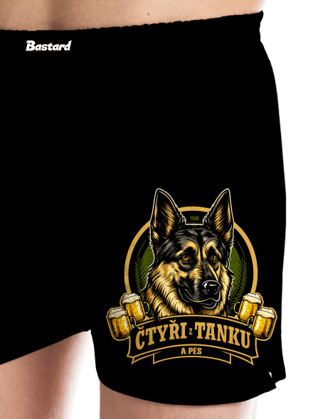 Čtyři z tanku a pes pánské trenky Black