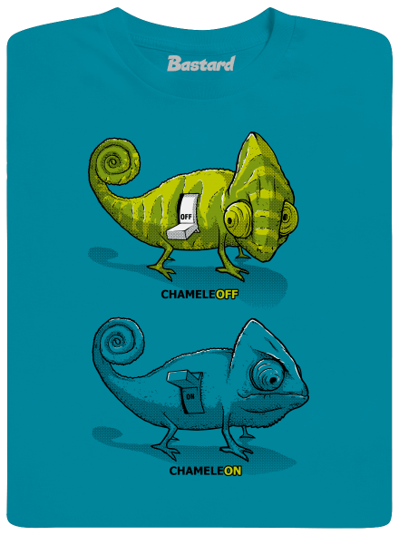 Zapnuto vypnuto pánské tričko Diva Blue