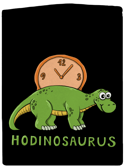 Hodinosaurus dámská mikina na zip Black