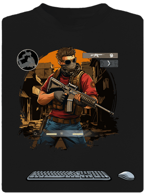 B17: Counter Strike dětské sportovní tričko Black