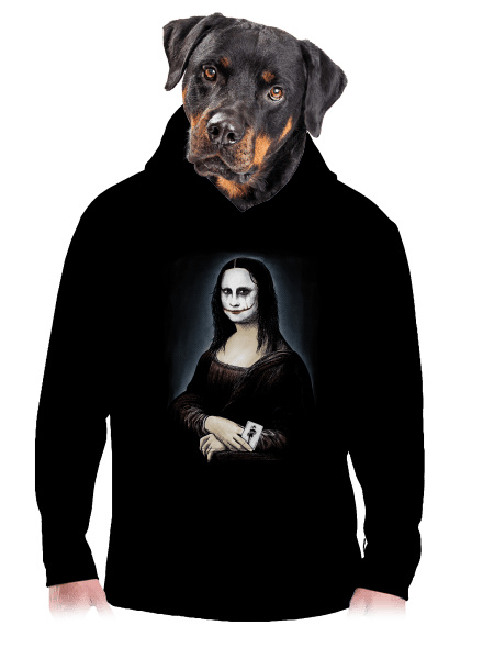 Mona Joker Lisa pánská mikina klokanka Black