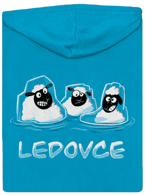 Ledovce dámská mikina na zip Blue Atol