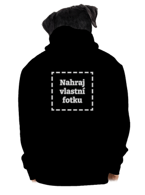 Vlastní fotka pánská mikina na zip Black