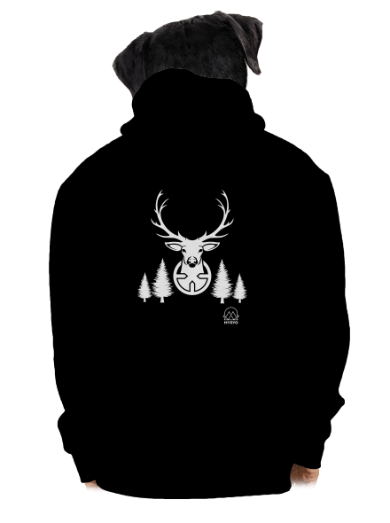 Jelen bilý pánská mikina na zip Black
