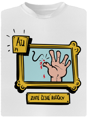 Zlaté české ručičky pánské sportovní tričko White