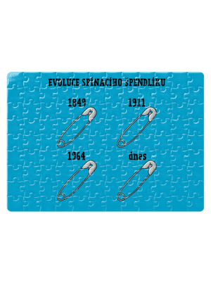 Evoluce spínacího špendlíku puzzle White