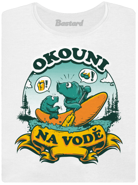 Okouni na vodě dámské tričko premium White