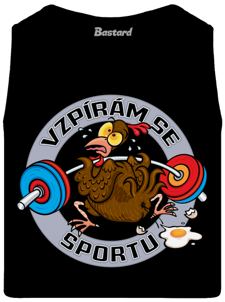 Vzpírám se sportu pánské tílko Black