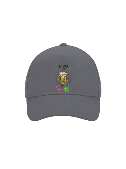 Pivo volá kšiltovka baseballka Graphite grey
