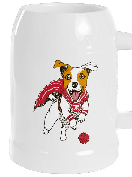Jack Russell půllitr White