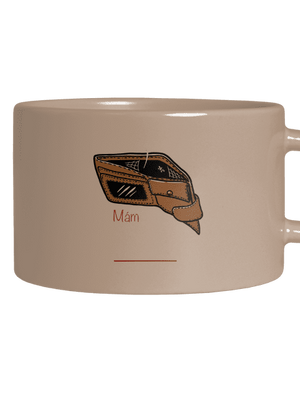 Korunavirus v peněžence hrnek makronka Brown Macaron