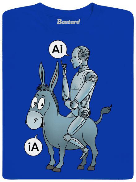 Osel a AI dětské tričko Royal Blue