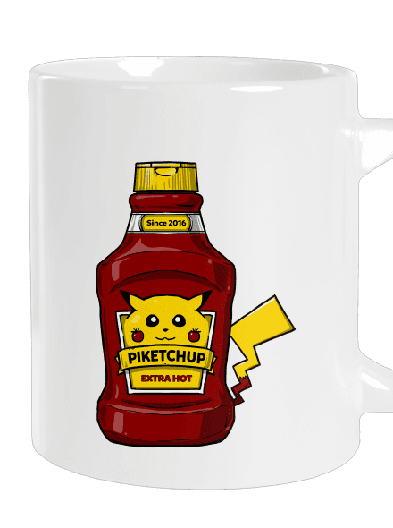 Piketchup velký hrnek White