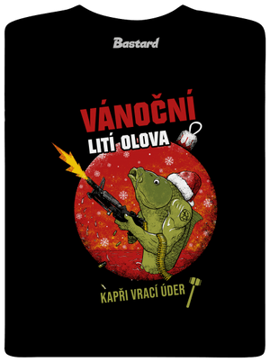 Vánoční lití olova pánské tričko Black