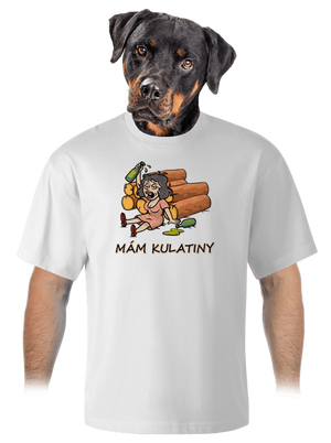 Mám kulatiny unisex tričko oversized White