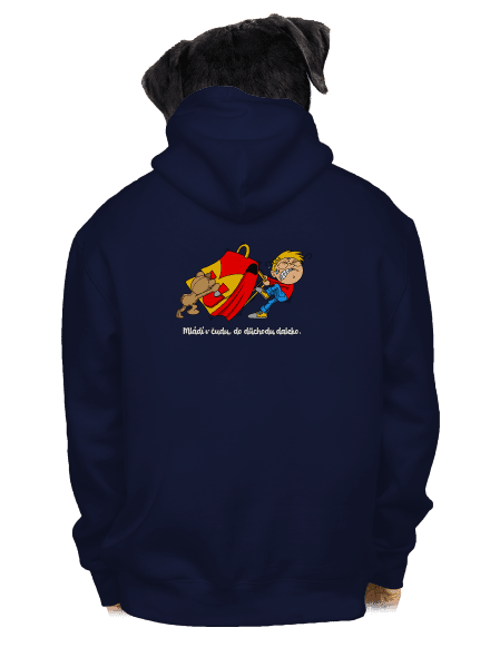 Školák pánská mikina na zip Navy