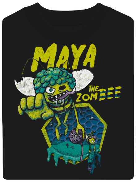 Zombee Mája unisex mikina bez kapuce Black