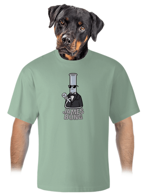 James Bong unisex tričko oversized Sage