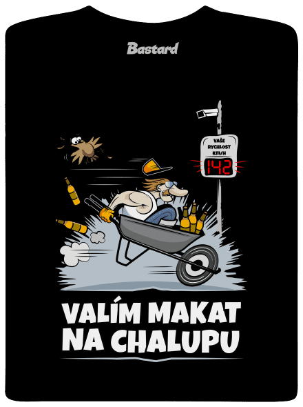 Valím na chalupu dětské tričko Black