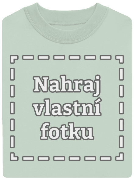 Vlastní potisk unisex mikina bez kapuce Blush Mint