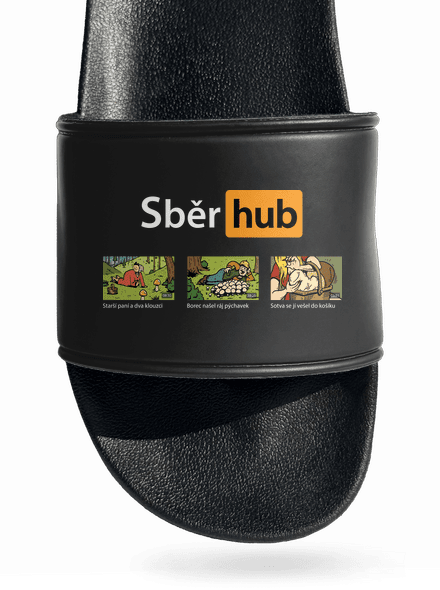 Sběr hub pantofle Black