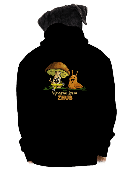 Jsem zhub pánská mikina na zip Black