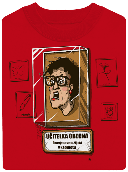 Učitelka obecná unisex mikina bez kapuce Red