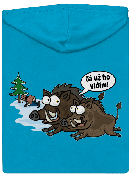 Já už ho vidím dámská mikina na zip Blue Atol