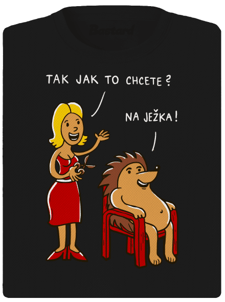 Na ježka dámské sportovní tričko Black