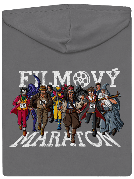 Filmový maraton dámská mikina na zip Steel Gray