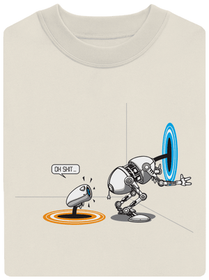 Portal unisex mikina bez kapuce Off White