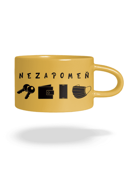 Nezapomeň hrnek makronka Yellow Macaron