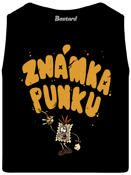 Vylitá známka punku  pánské tílko Black