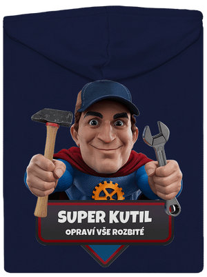 Super táta pánská mikina na zip Navy