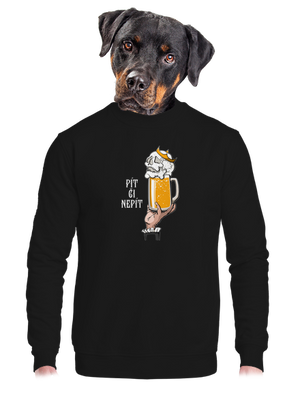 unisex mikina bez kapuce