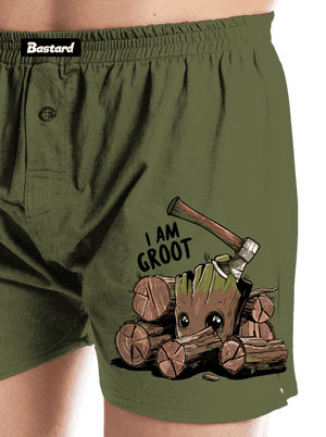 I Am Groot pánské trenky Khaki