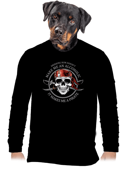 Pirát  pánské dlouhý rukáv Black