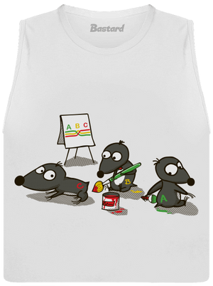 Pražský krtek dámské tílko volné White