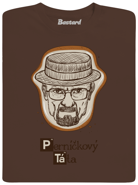 Perníčkový táta a Perníček pánské tričko Brown