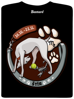 Psí horoskop: Štír pánské tričko Black