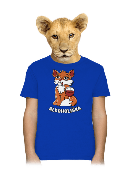 Vínová Alkoholiška dětské tričko Royal Blue