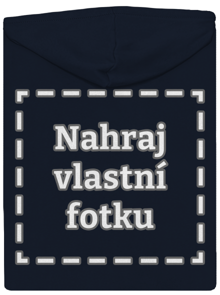 Vlastní potisk dámská mikina na zip Navy Mal
