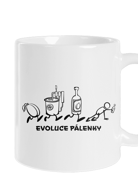 Evoluce pálenky klasický hrnek White