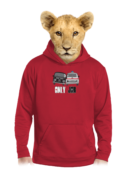 Konkurence dětská mikina klokanka Fire Red