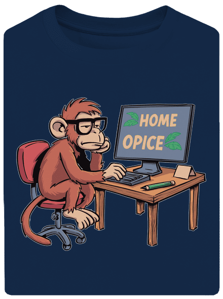 Home opice unisex tričko oversized Midnight Blue