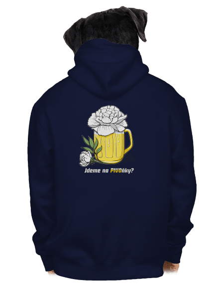 Pivoňky pánská mikina na zip Navy